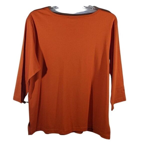 🆕NWOT BOB MACKIE WEARABLE ART ORANGE TUNIC W/EMBROIDERY - XL - Picture 5 of 5